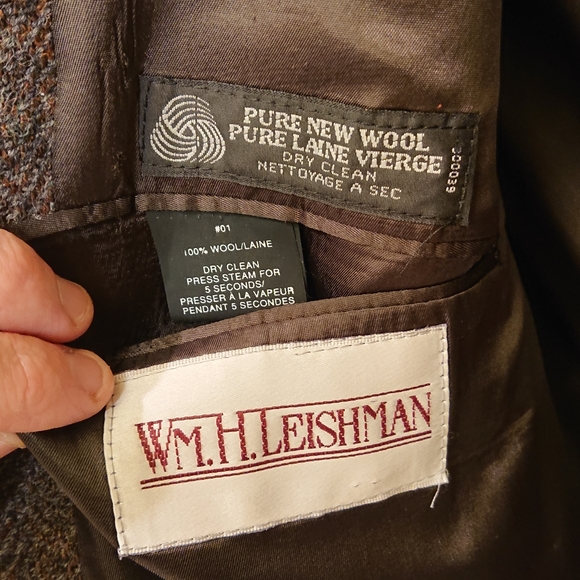 Wm H Leishman 100% wool blazer/sports jacket. Vintage Tailor Made in Canada - Picture 4 of 6